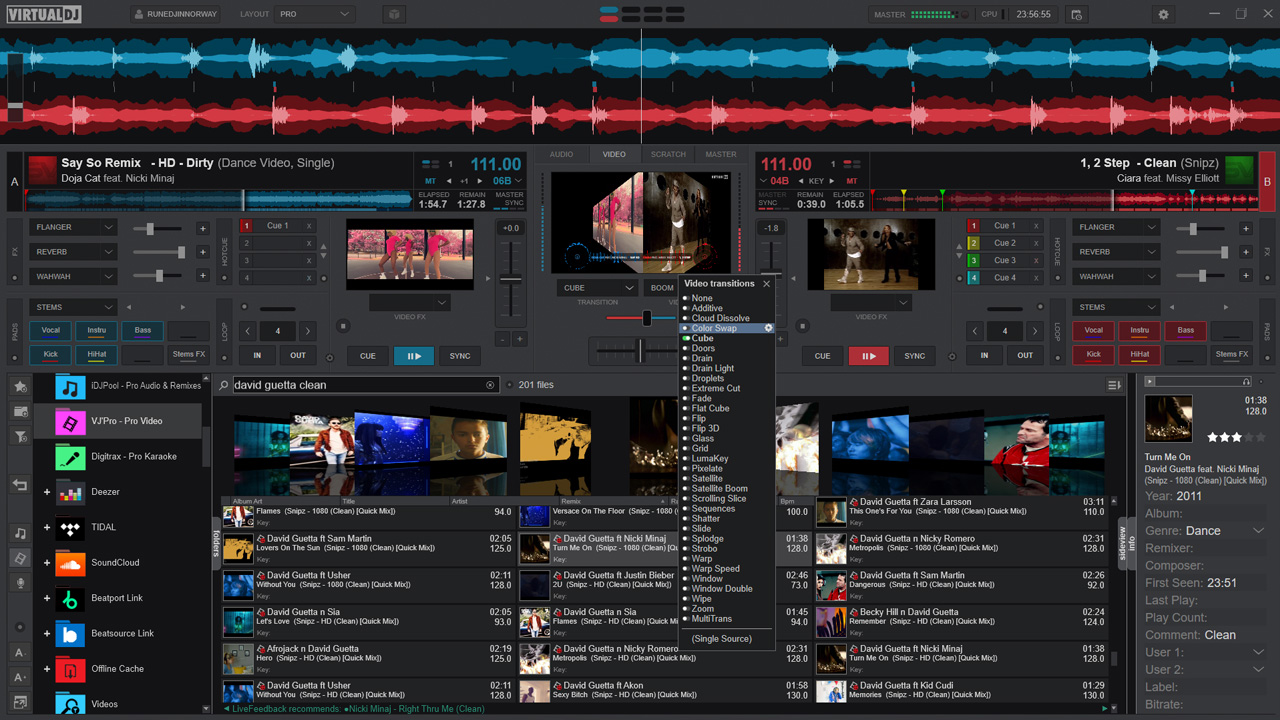 VirtualDJ software interface